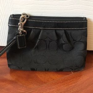 Black coach wristlet